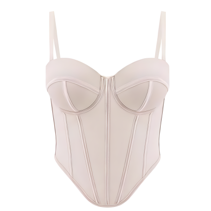 Boned Structured V Shape Crop Top For Women