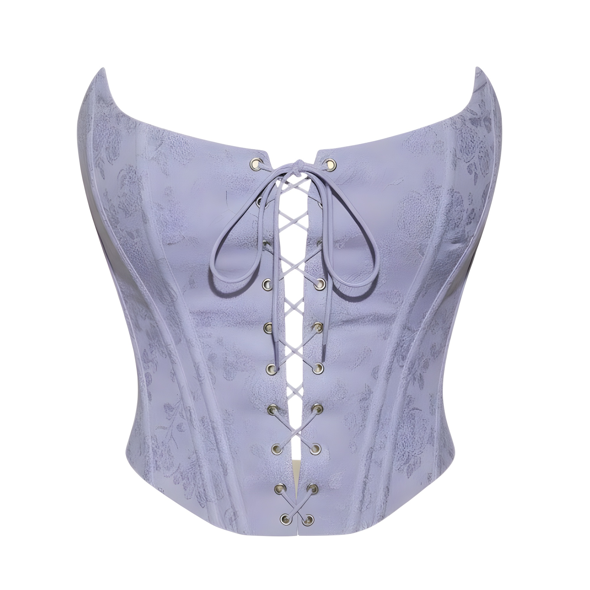 Lace Up Strapless Corset Top For Women