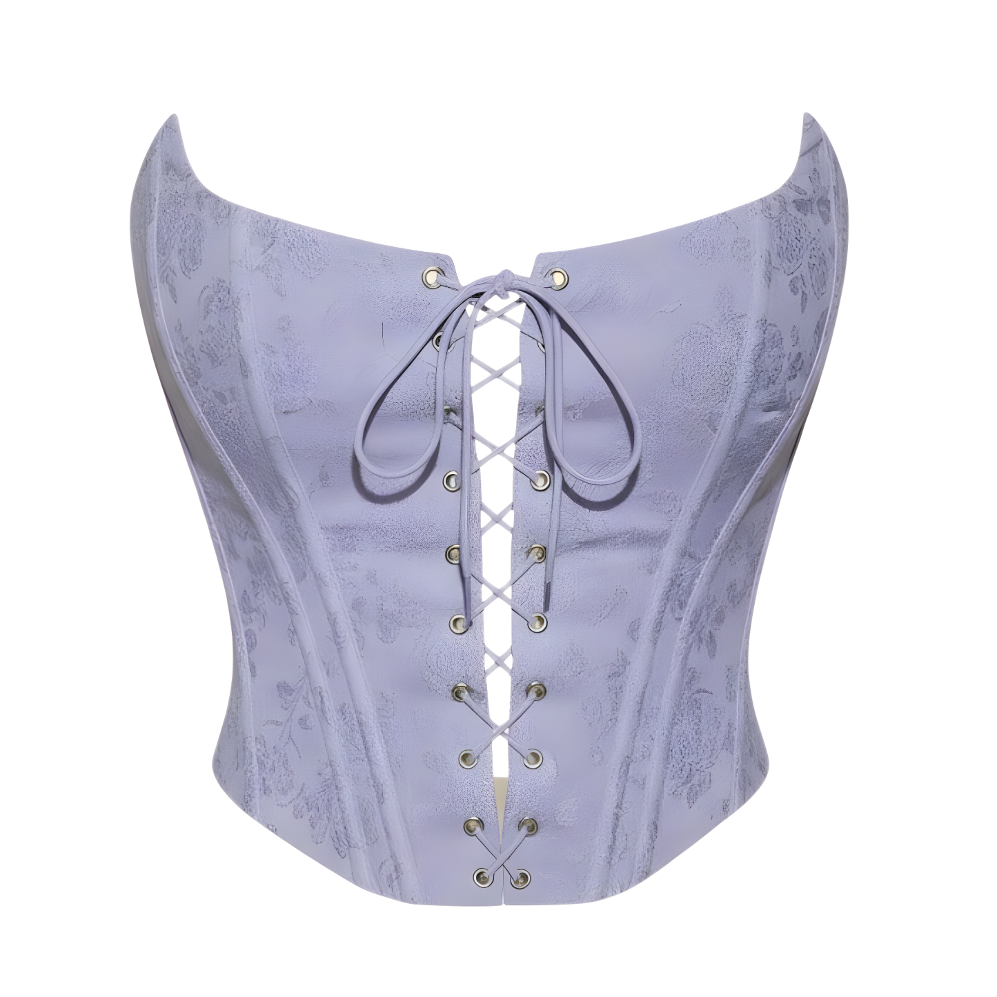 Lace Up Strapless Corset Top For Women
