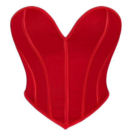 Solid Boned Corset Crop Top For Women