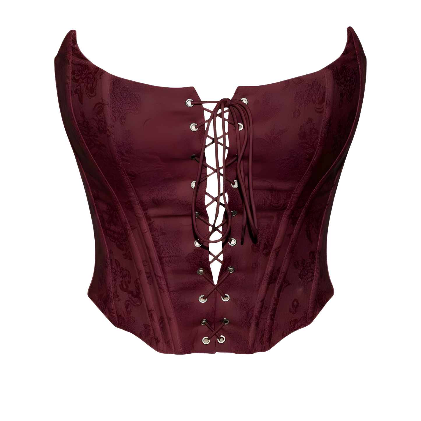 Lace Up Strapless Corset Top For Women