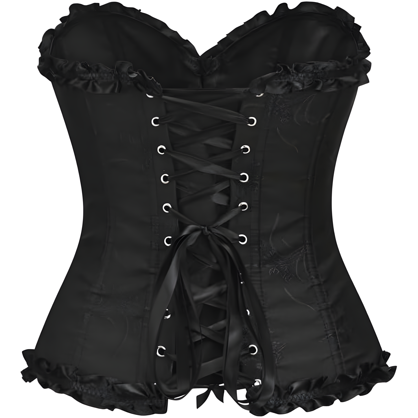 Floral Lace Up Push Up Overbust Corset Top For Women