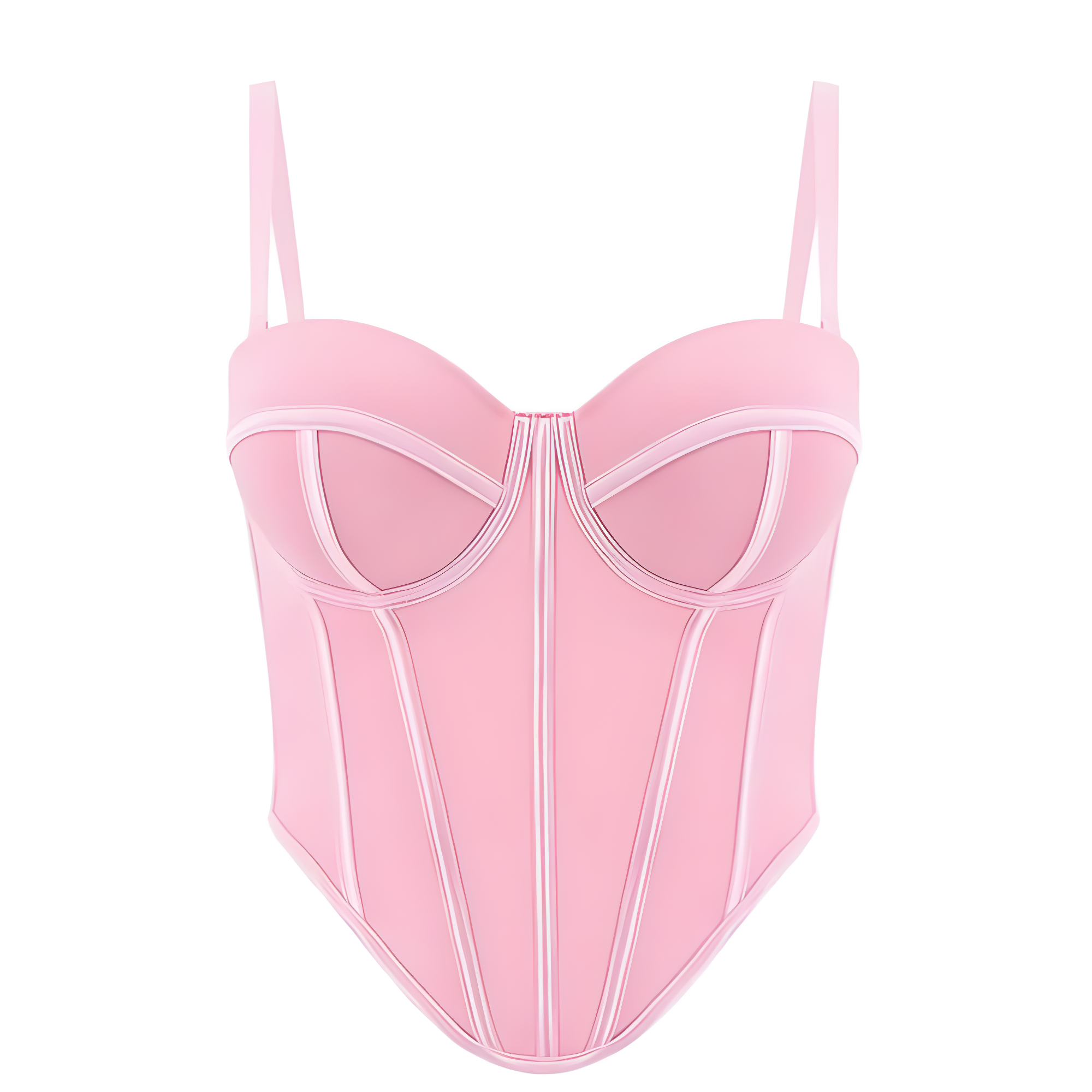 Boned Structured V Shape Crop Top For Women