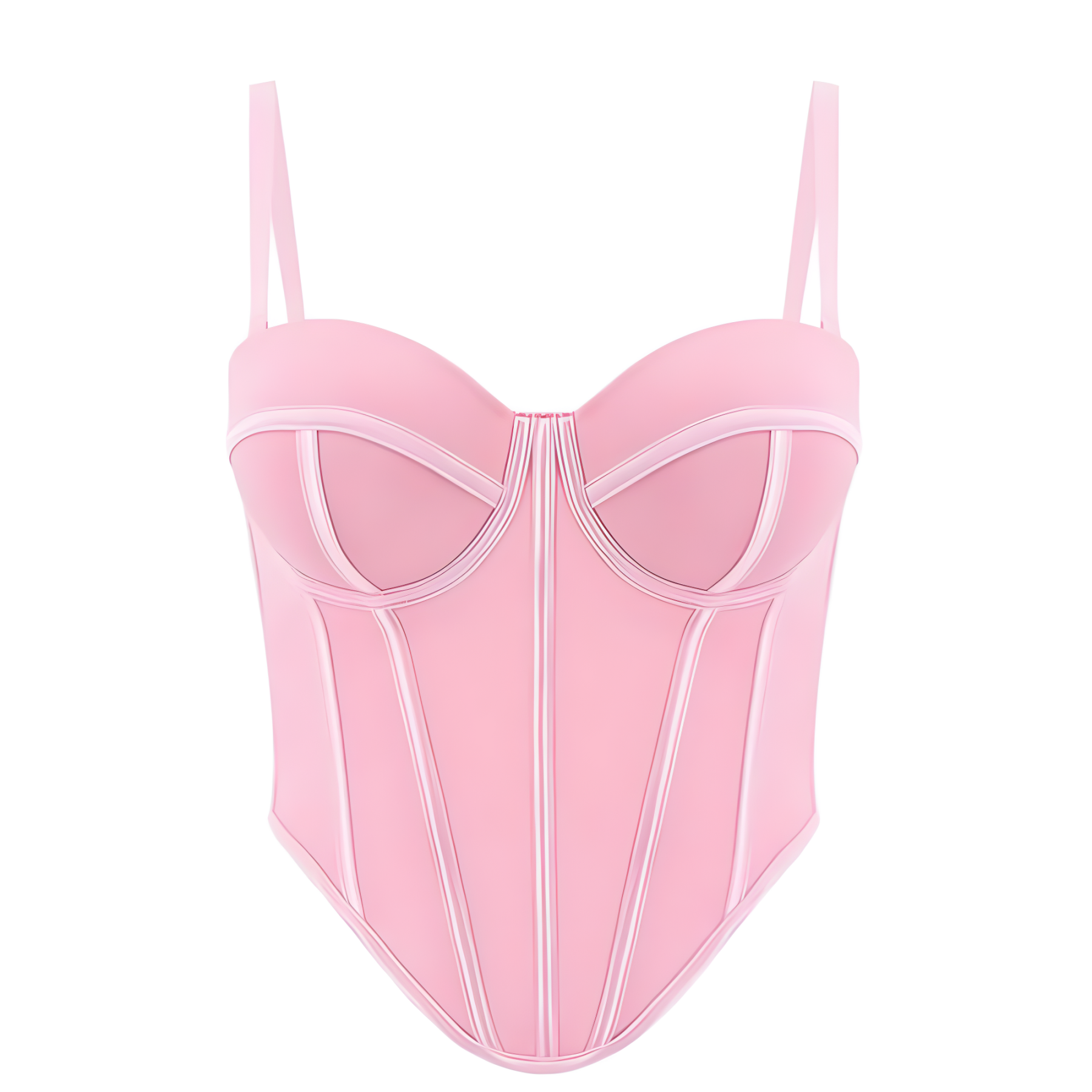 Boned Structured V Shape Crop Top For Women