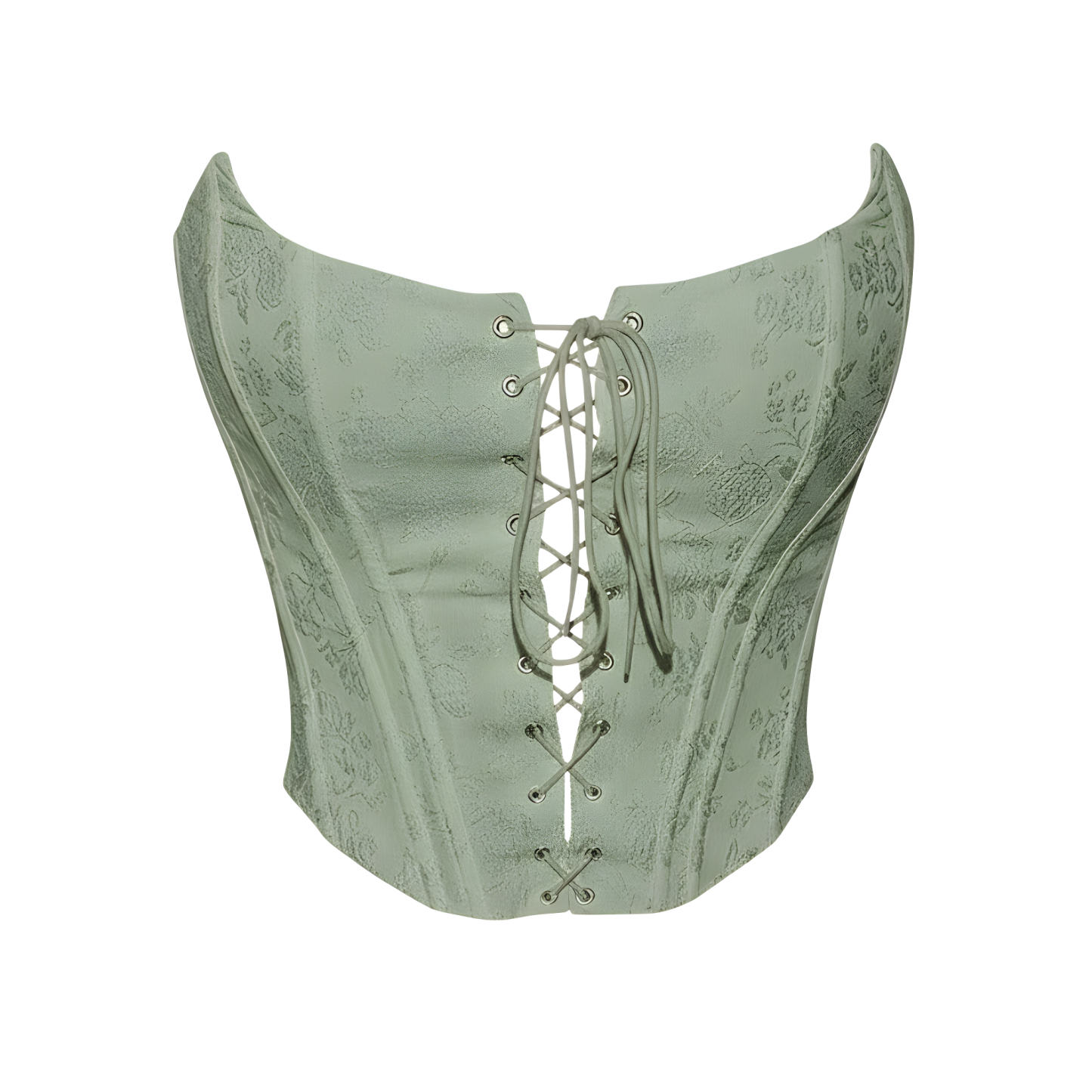 Lace Up Strapless Corset Top For Women