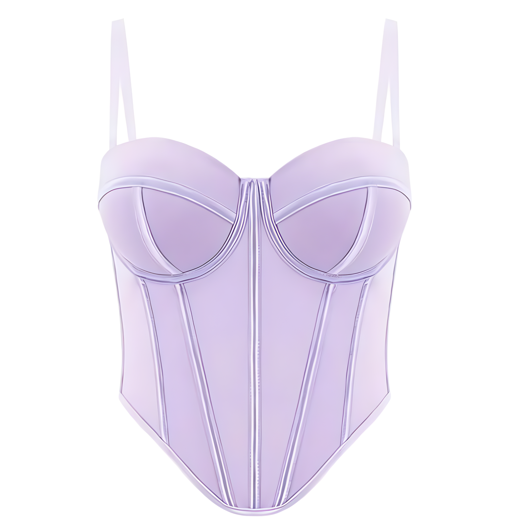 Boned Structured V Shape Crop Top For Women