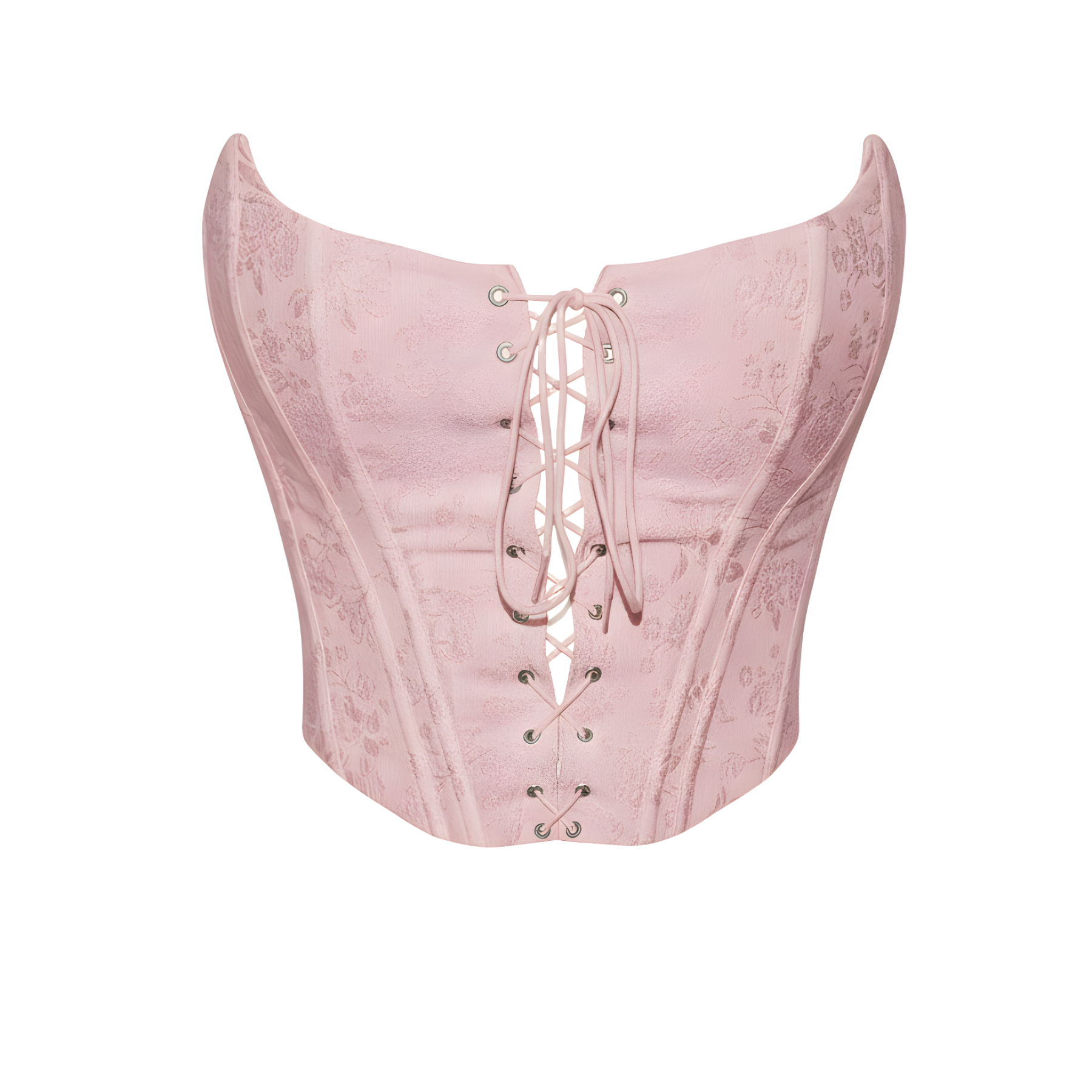 Lace Up Strapless Corset Top For Women