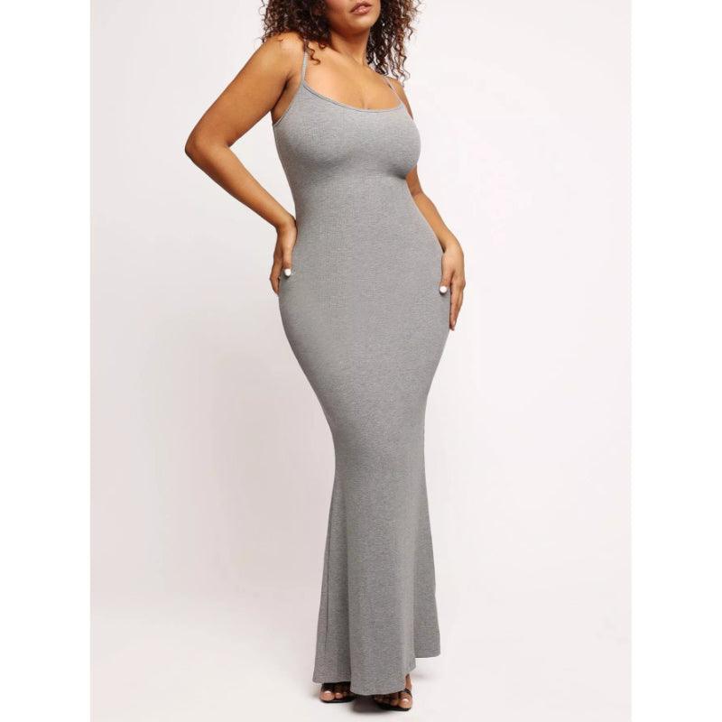 Stylish Built-In Shapewear Modal Soft Lounge Dress - It's Comfortable-Secret Slim Wear