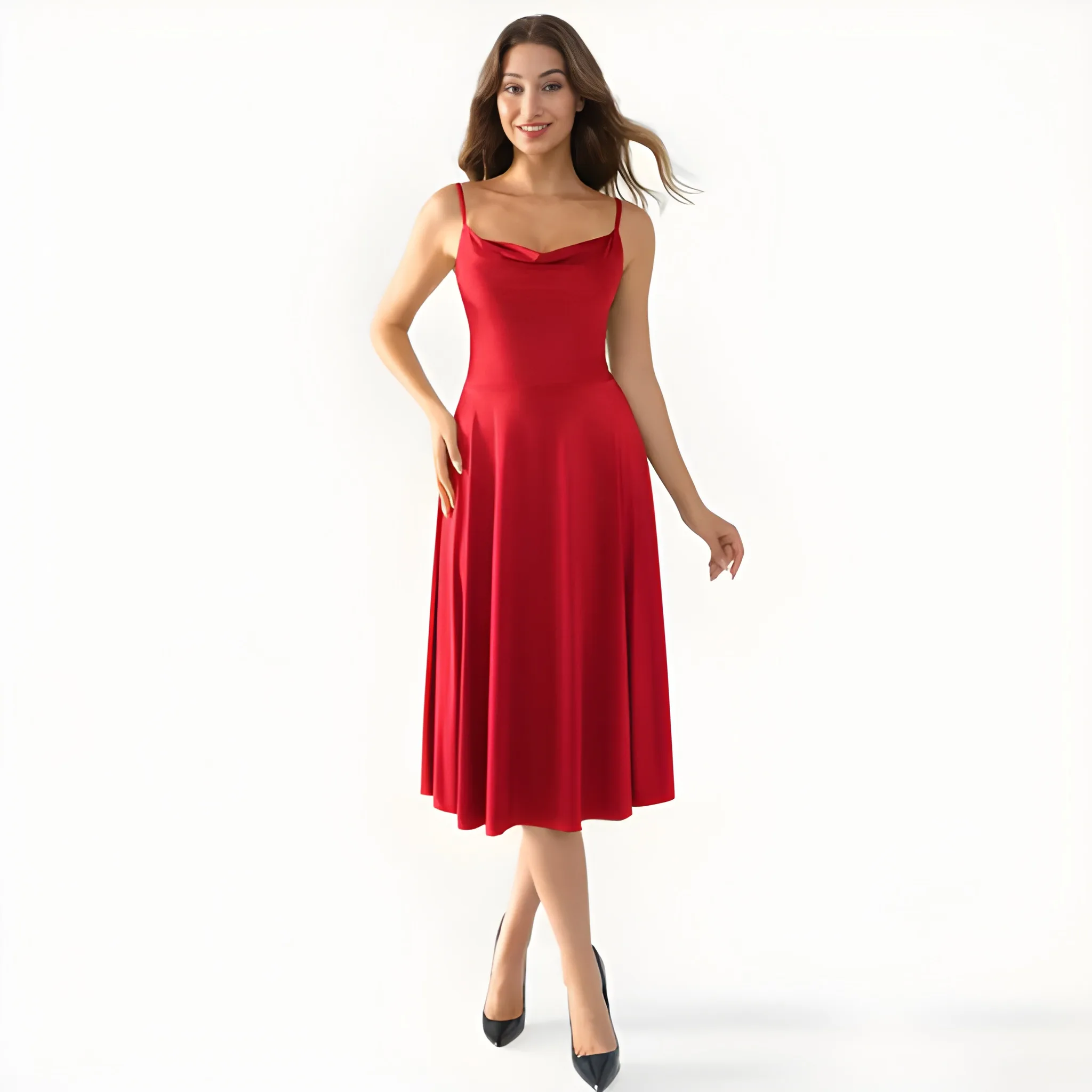 Slimming Mini Cocktail Dress With Built In Shapewear For Women