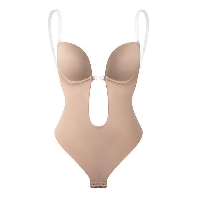 V-Neck Strapless Bodysuit Shapewear – Seamless, Firm Control Design-Secret Slim Wear