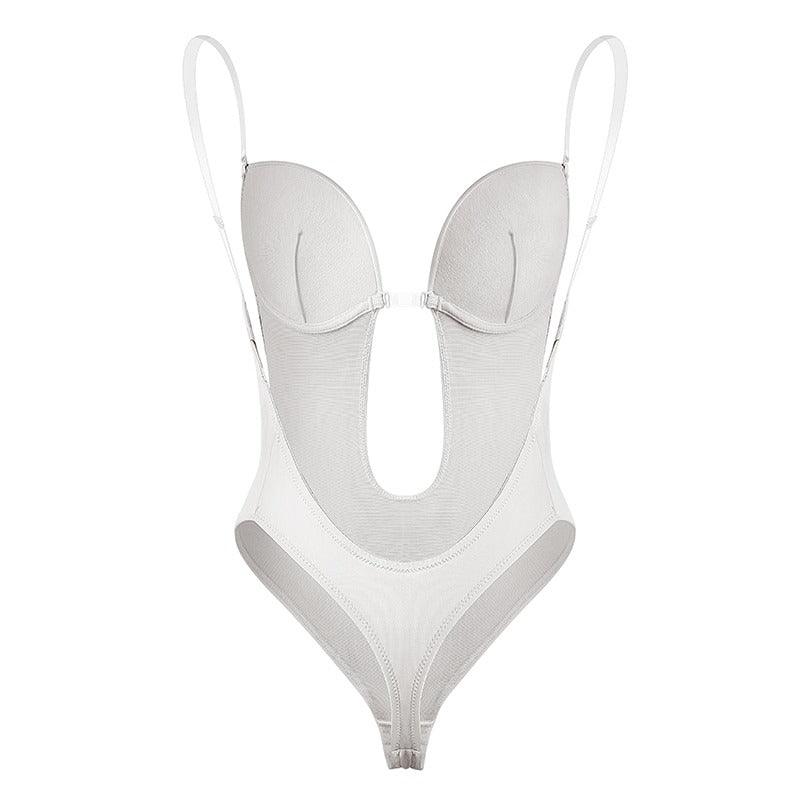 V-Neck Strapless Bodysuit Shapewear – Seamless, Firm Control Design-Secret Slim Wear