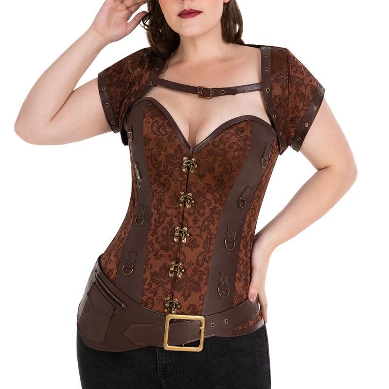 Steel Boned Corset Punk – Adjustable Lace-Up Waist Shaper-Secret Slim Wear