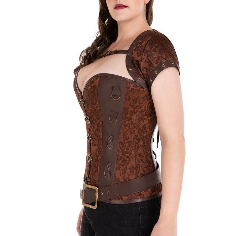 Steel Boned Corset Punk – Adjustable Lace-Up Waist Shaper-Secret Slim Wear
