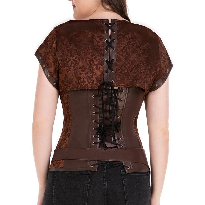 Steel Boned Corset Punk – Adjustable Lace-Up Waist Shaper-Secret Slim Wear