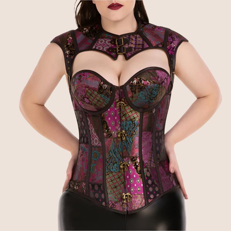 Steel Boned Corset Punk – Adjustable Lace-Up Waist Shaper-Secret Slim Wear