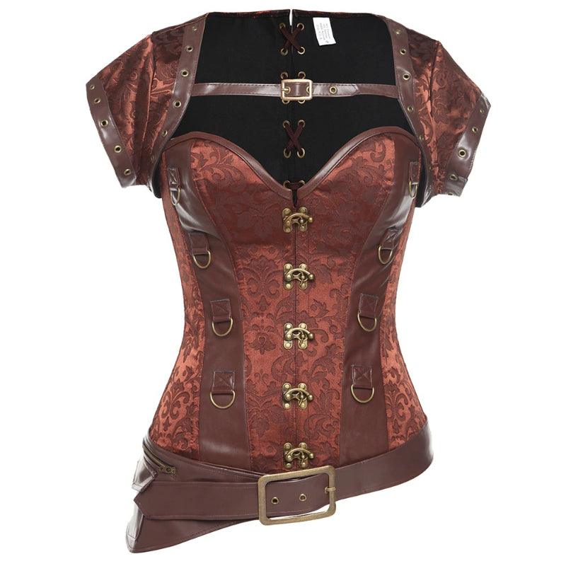 Steel Boned Corset Punk – Adjustable Lace-Up Waist Shaper-Secret Slim Wear