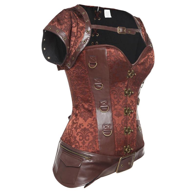 Steel Boned Corset Punk – Adjustable Lace-Up Waist Shaper-Secret Slim Wear