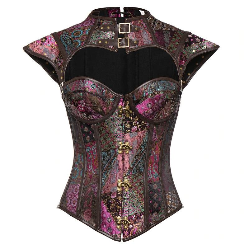 Steel Boned Corset Punk – Adjustable Lace-Up Waist Shaper-Secret Slim Wear