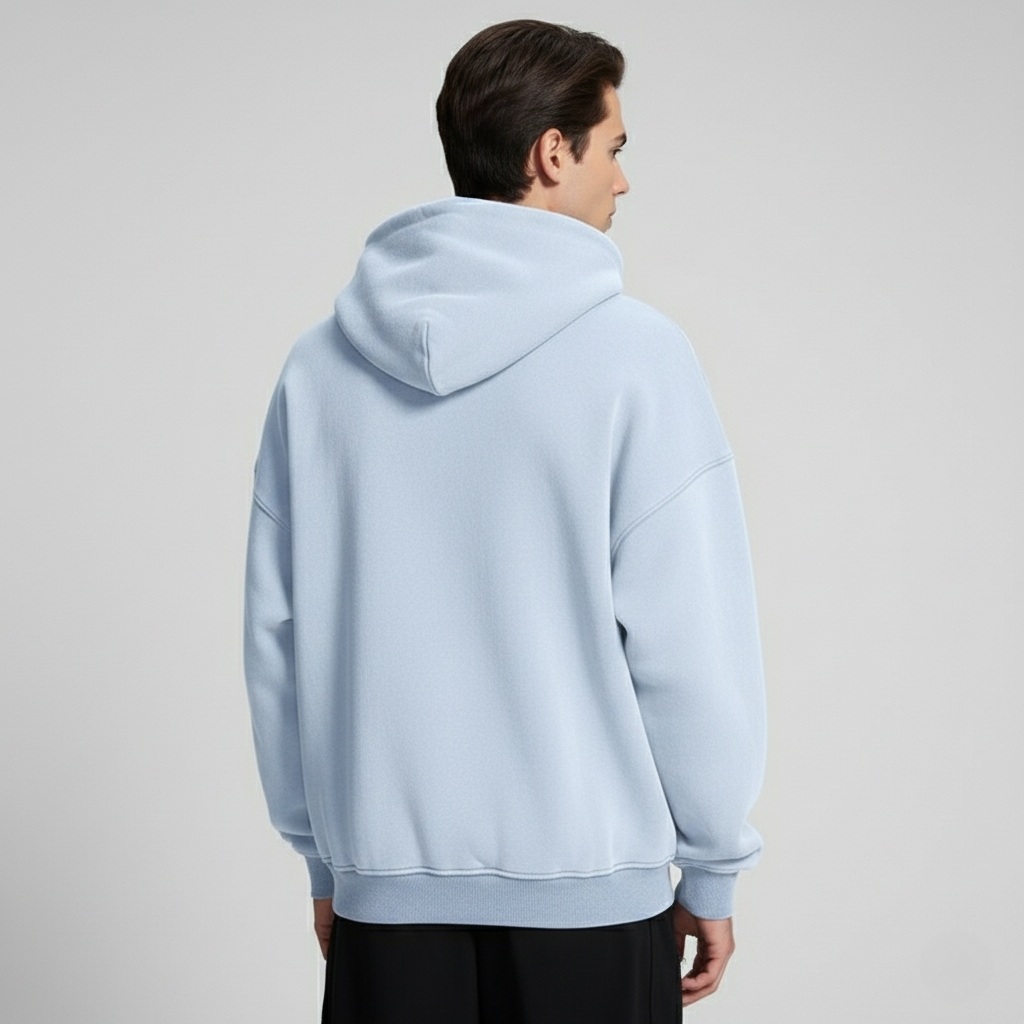  Double Zip Up Hoodie Oversized Acid Wash Heavyweight Fleece Cotton Zipper Hoodie