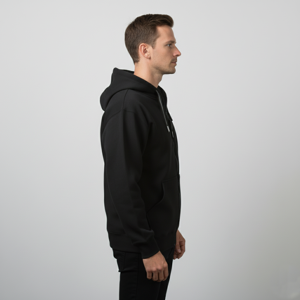  Heavyweight Full Zip Fleece Hoodie