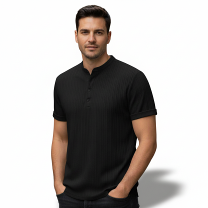 Retro Striped Linen T Shirt For Men