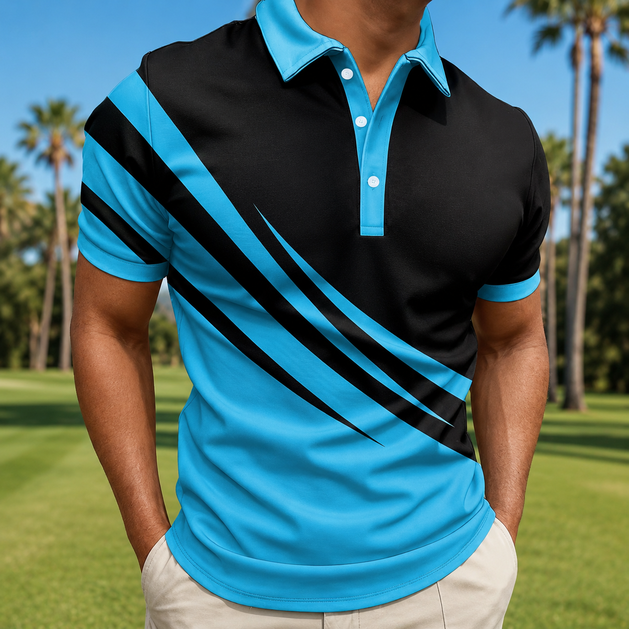 Casual Short Sleeve Golf Polo Shirt For Light Business Wear For Men