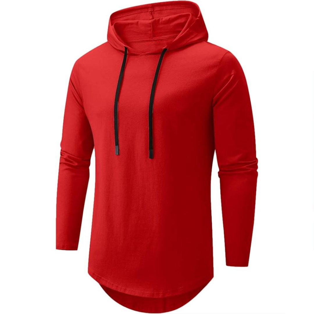 Men Cotton Hooded T Shirt For Streetwear And Everyday Style