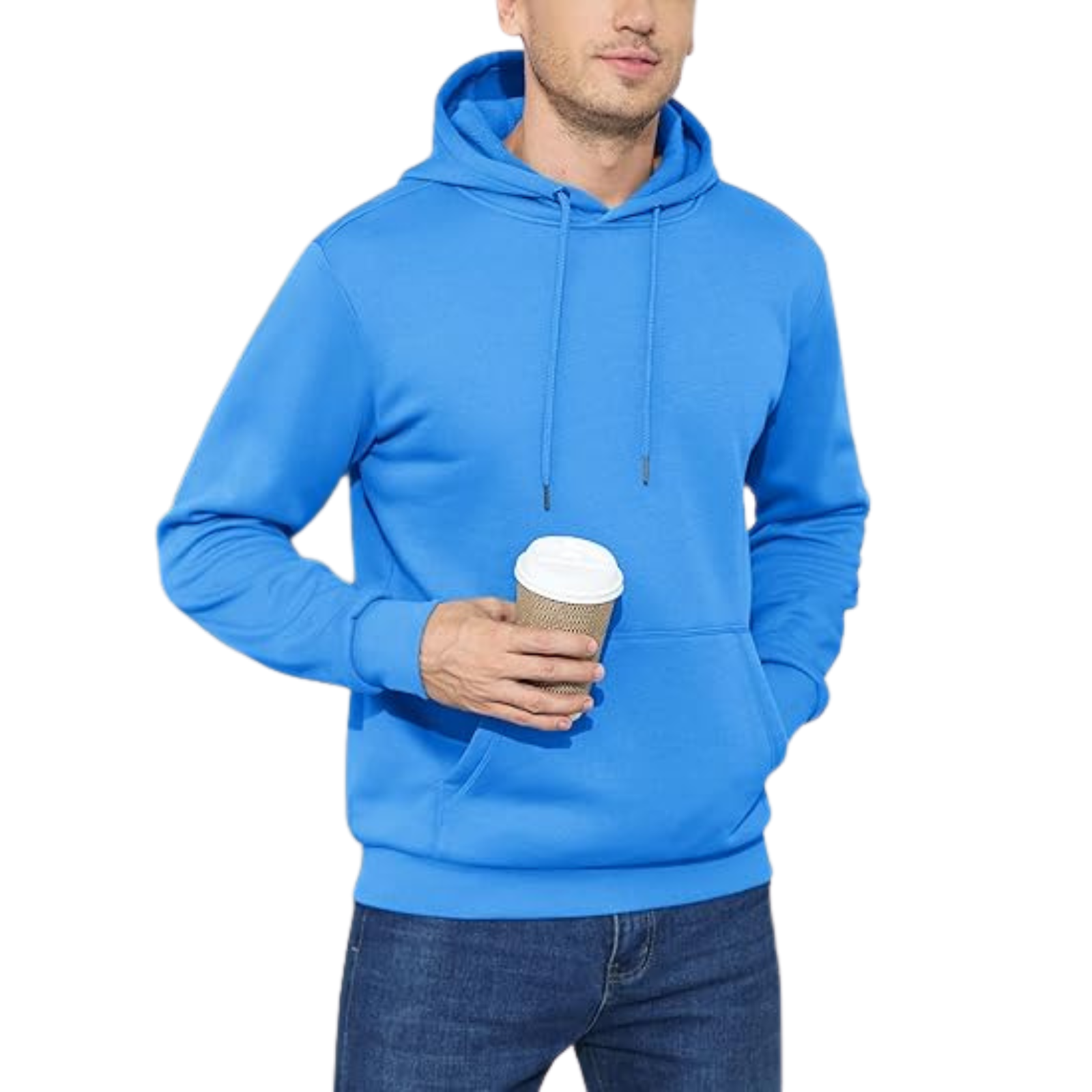 Fleece Lined Athletic Pullover Hoodie With Kangaroo Pocket