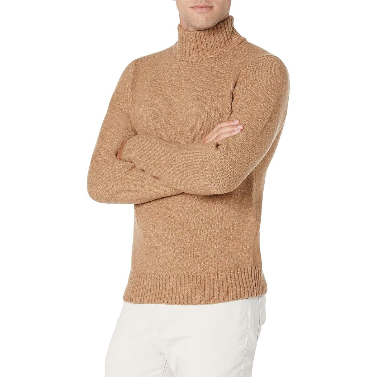 Ribbed High Collar Long Sleeve Sweater