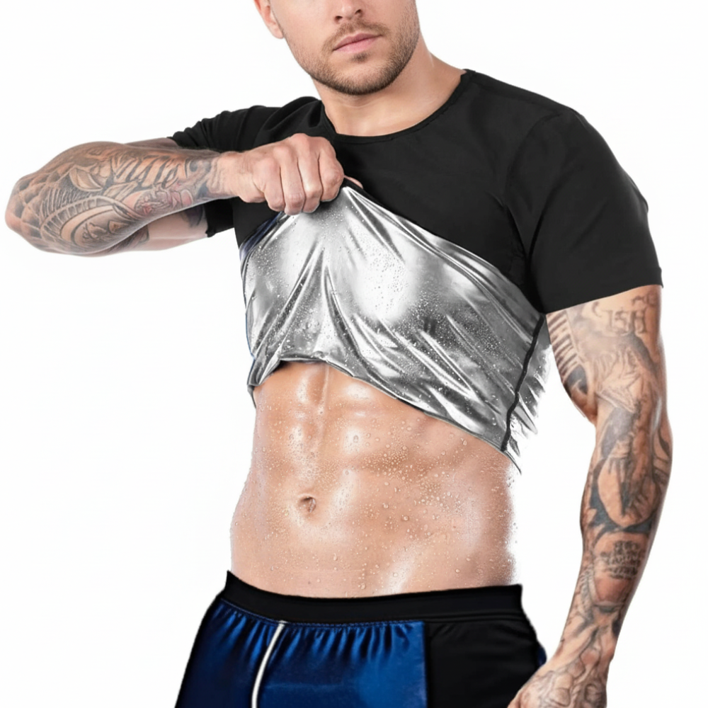 Athletic Sweat Short Sleeve Compression Workout And Training T Shirt For Men