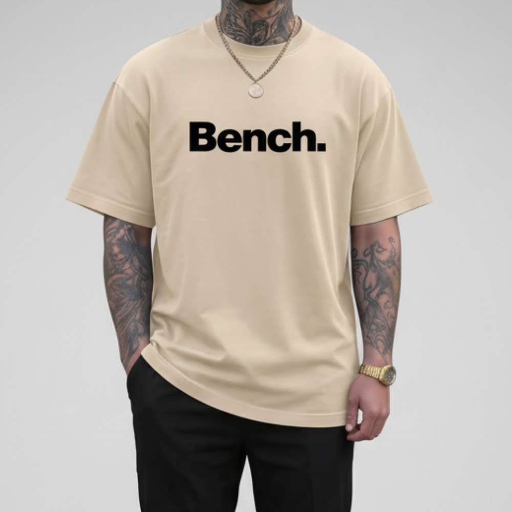 Letter Print Round Short Sleeve Tee Shirt For Men