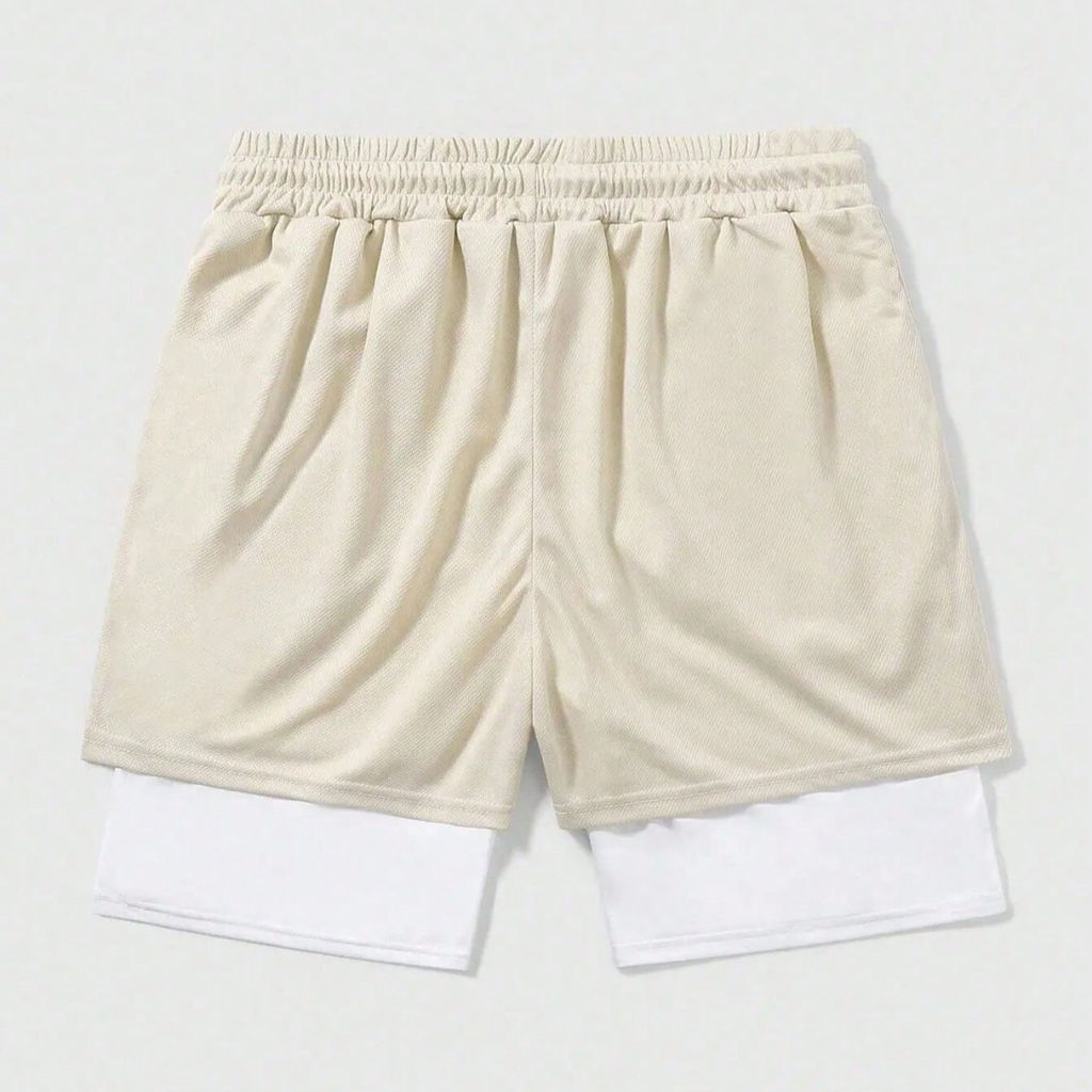 Street Style Cross Printed Shorts With Drawstring For Men