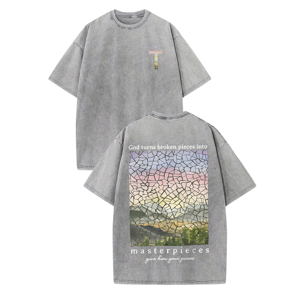 Retro Street Style Oversized Printed Drop T Shirt For Men