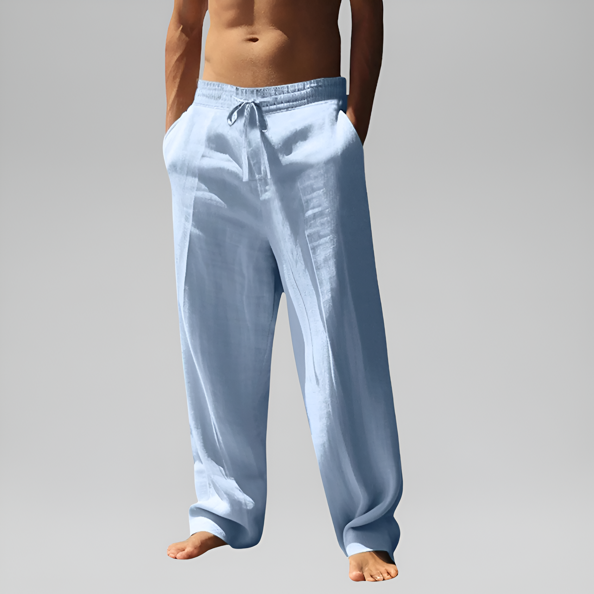 Lightweight Loose Fit Pants With Pockets For Men