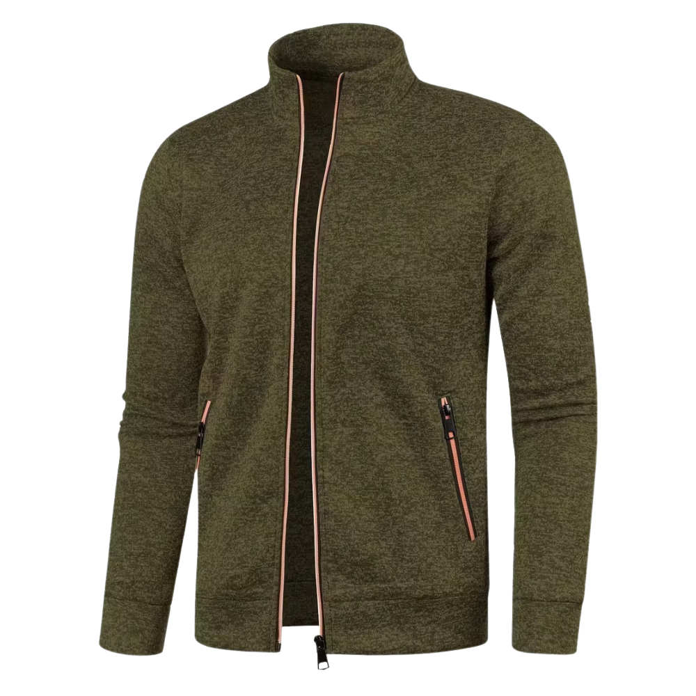 Casual Full Zip Up Cardigan For Men