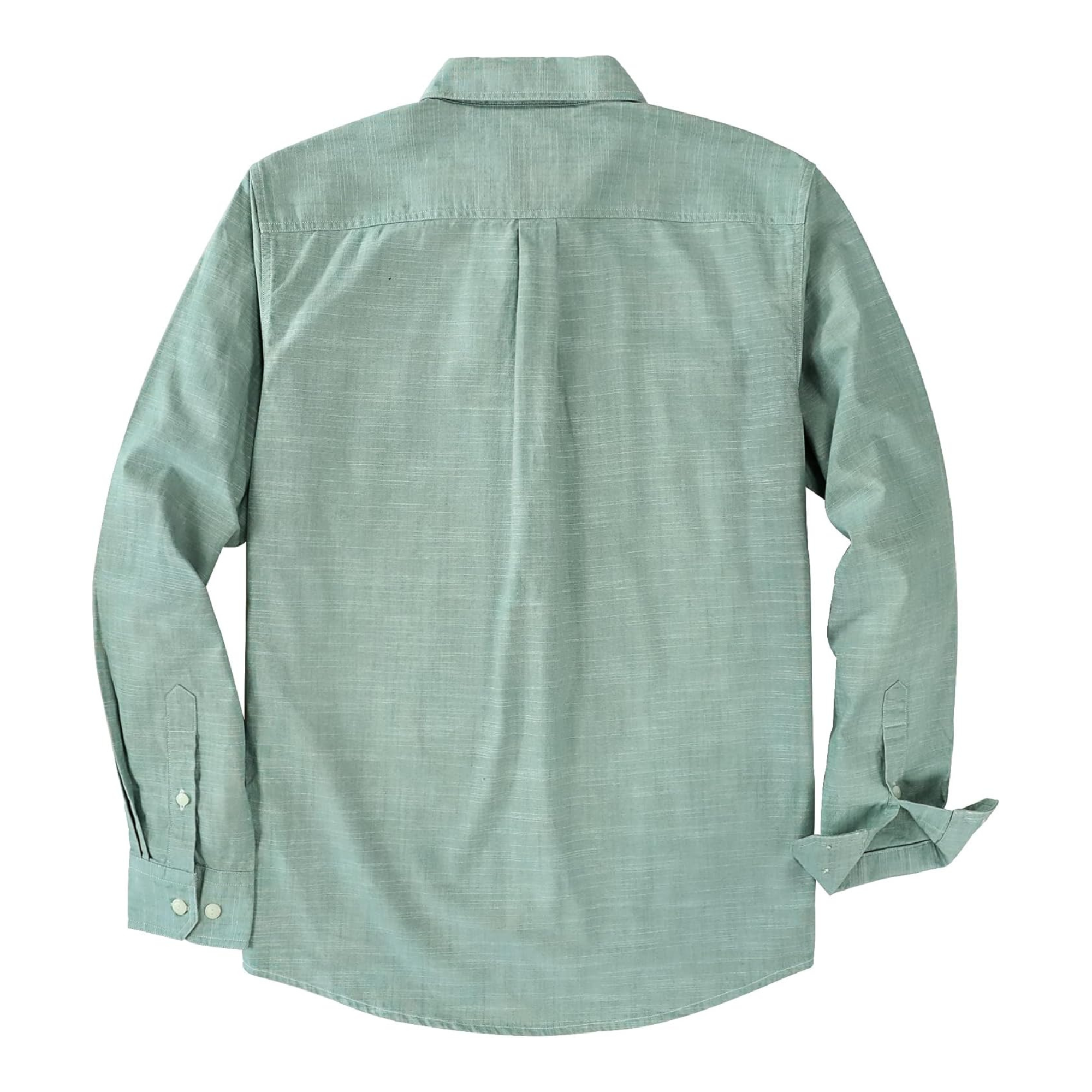 Cotton Chambray Button Up Work Shirt Regular Fit