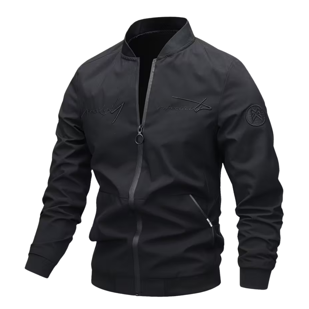Letter Embroidered Bomber Jacket For Men