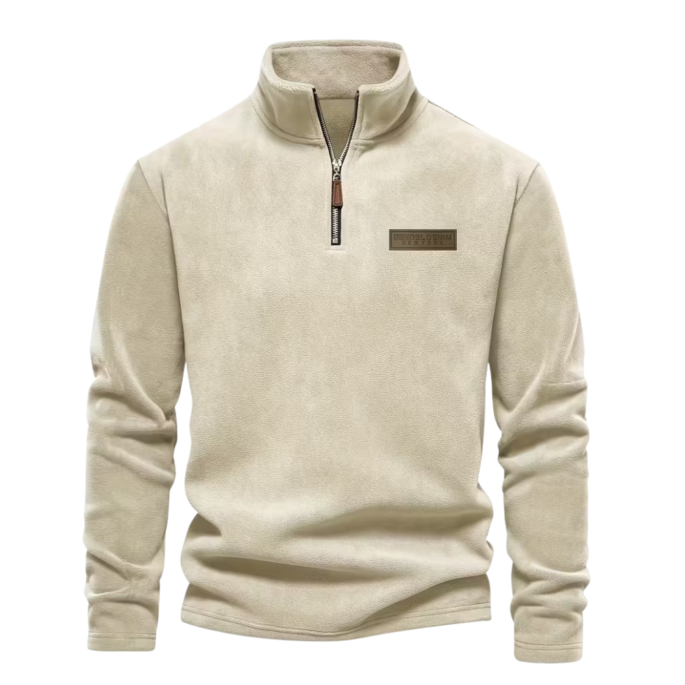 Half Zip Thermal Fleece Winter Sweater For Men