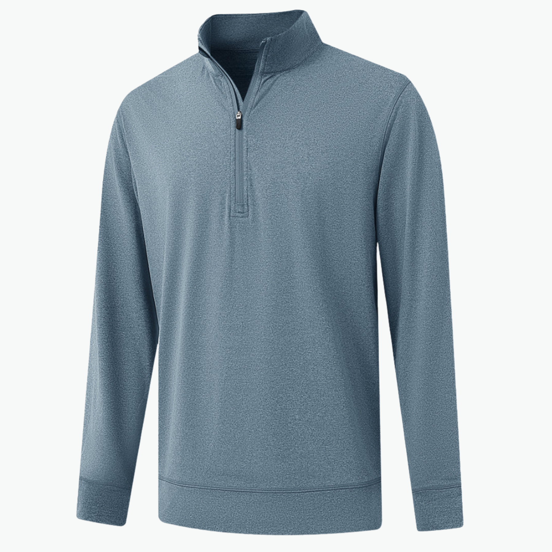 Quarter Zip Melange Pullover For Men