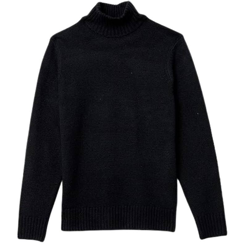 Ribbed High Collar Long Sleeve Sweater