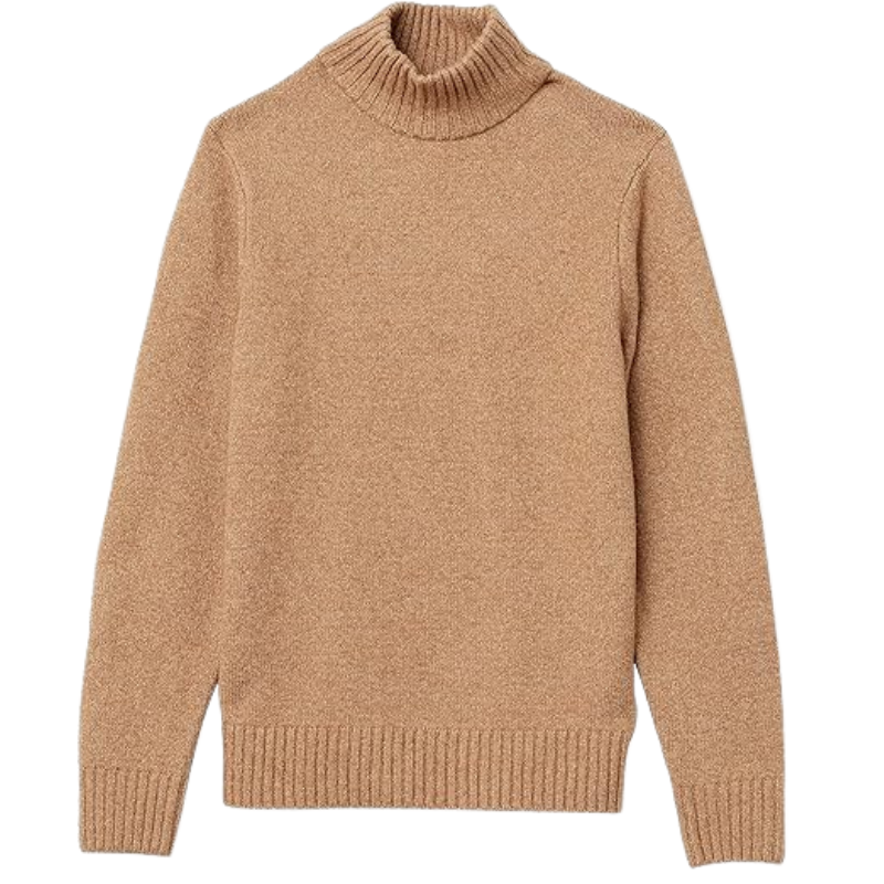 Ribbed High Collar Long Sleeve Sweater