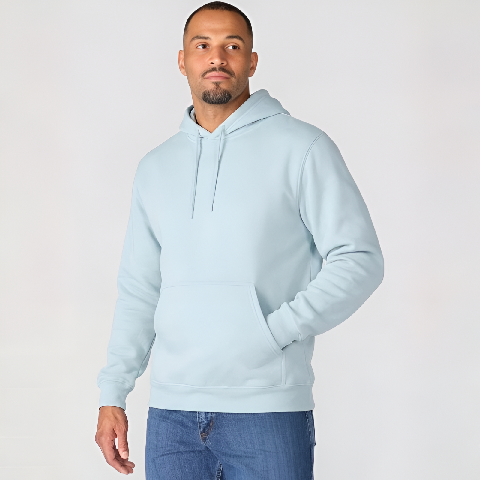 Midweight Pullover Hoodie with Graphic Logo Sleeve