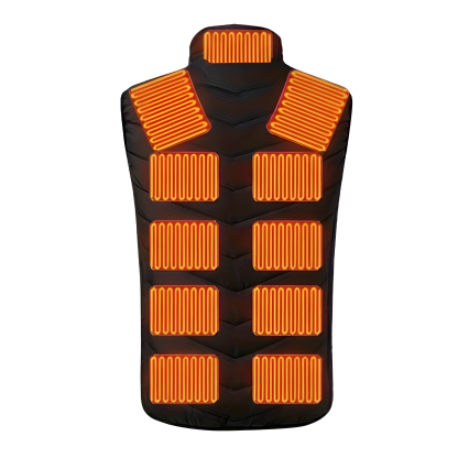 USB Heating Winter Vest With 21 Zones And 4 Switch Controls
