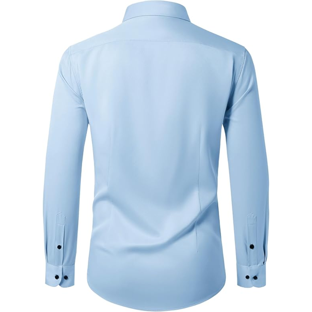 Sleeve And Stretch Wrinkle Dress Shirt Long Sleeve For Men