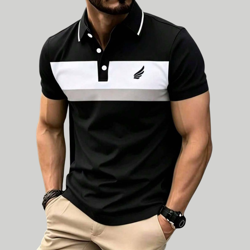 Solid Color Short Sleeve Casual Polo Shirt