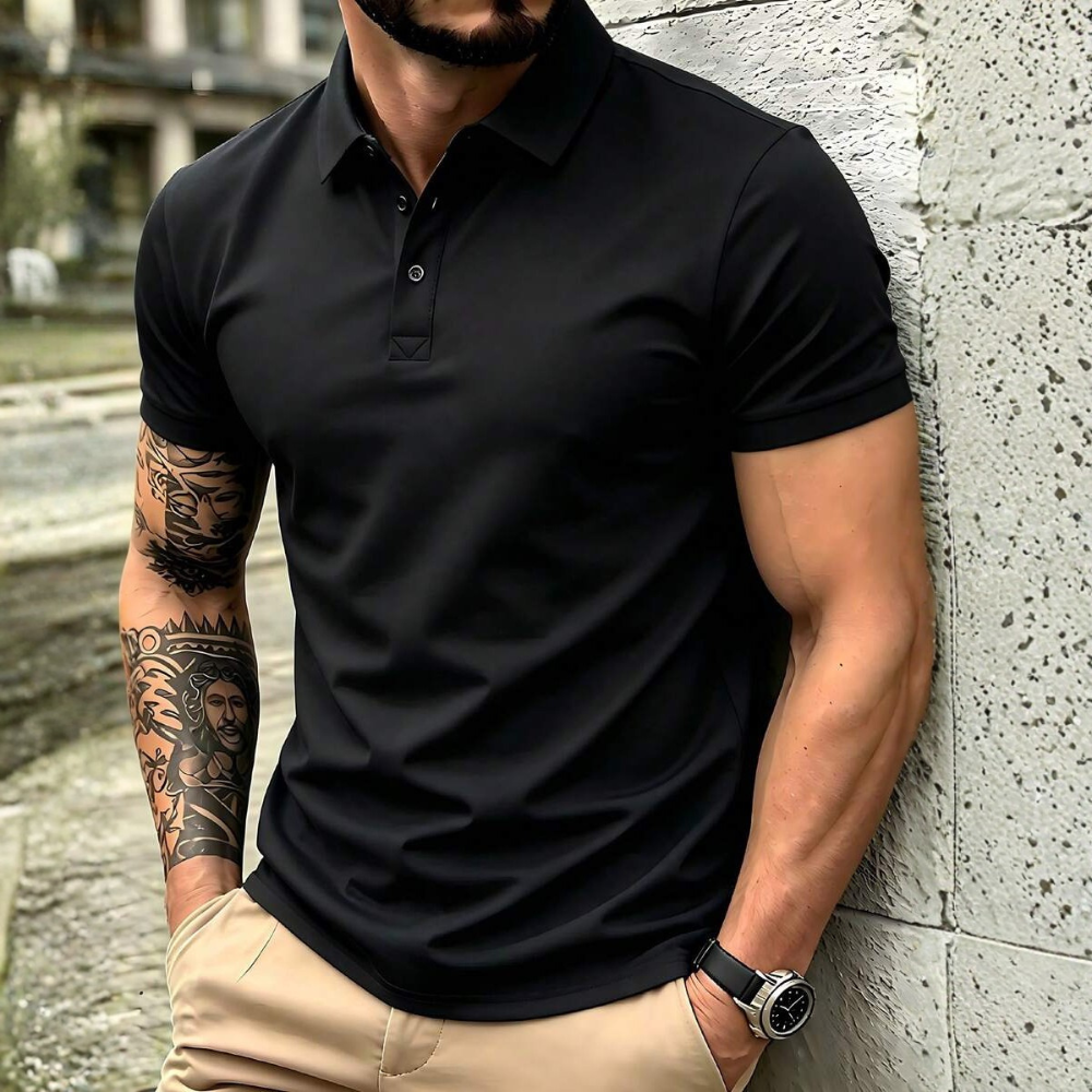 Casual Slim Fit Polo Shirt Short Sleeve