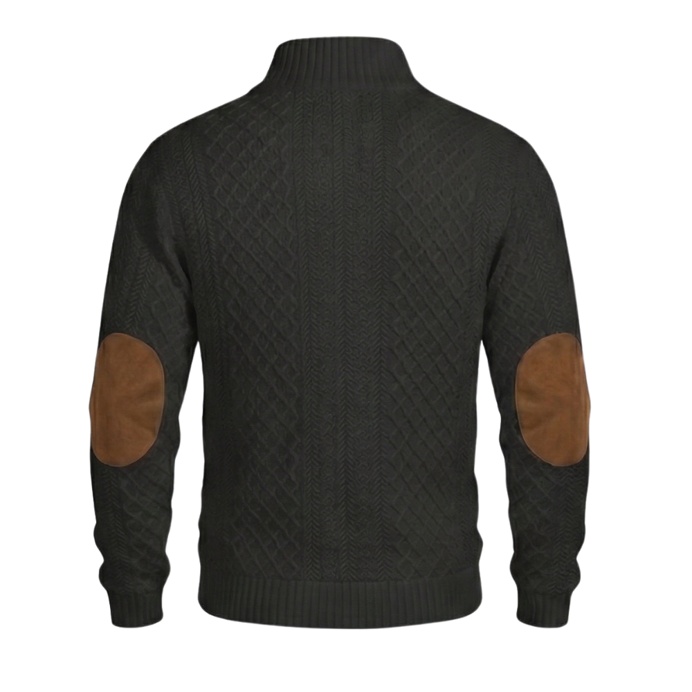 Casual Sports Knitted Sweatshirt With Button Detail For Men