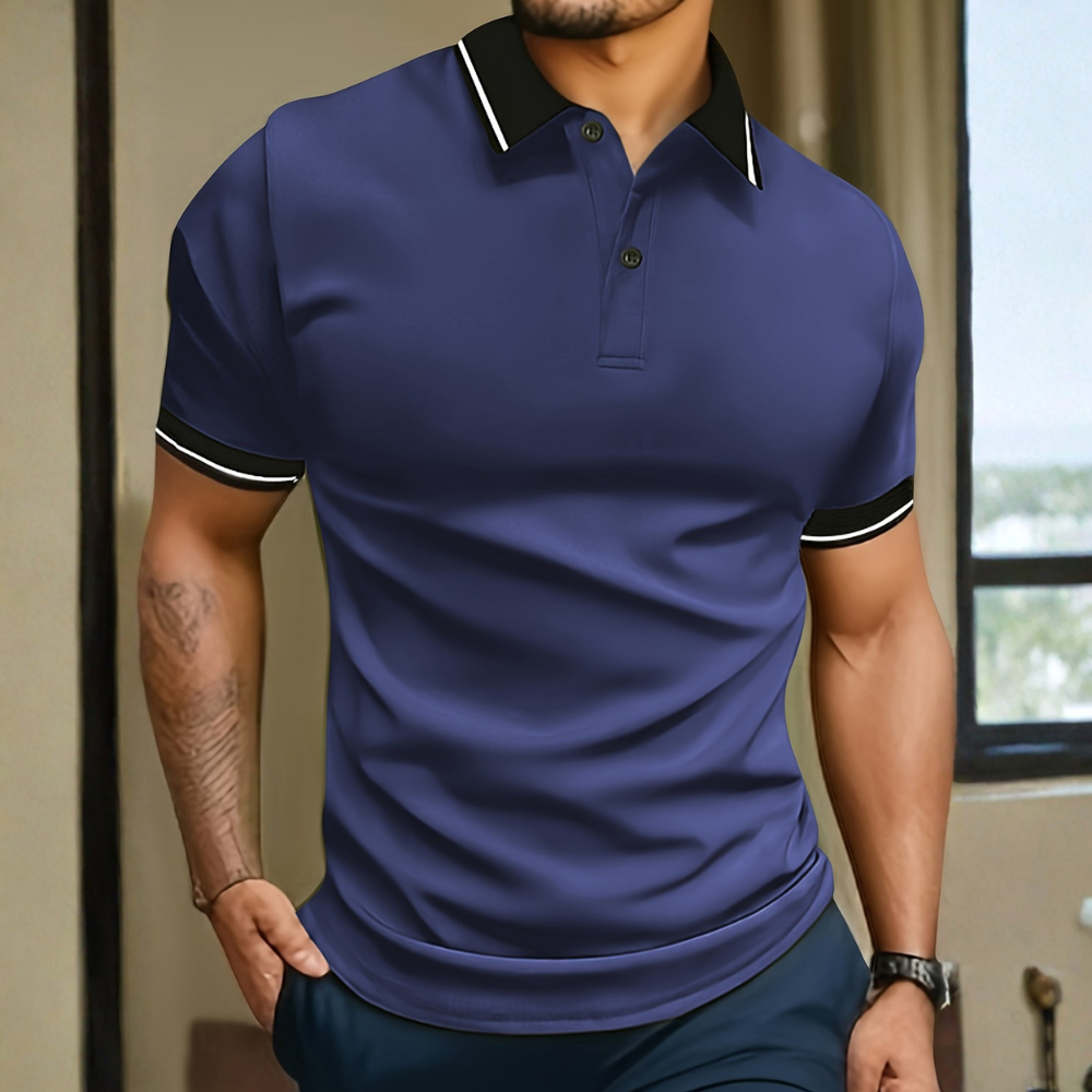 Summer Short Sleeve Turn Down Collar Casual Sportswear Shirt For Men