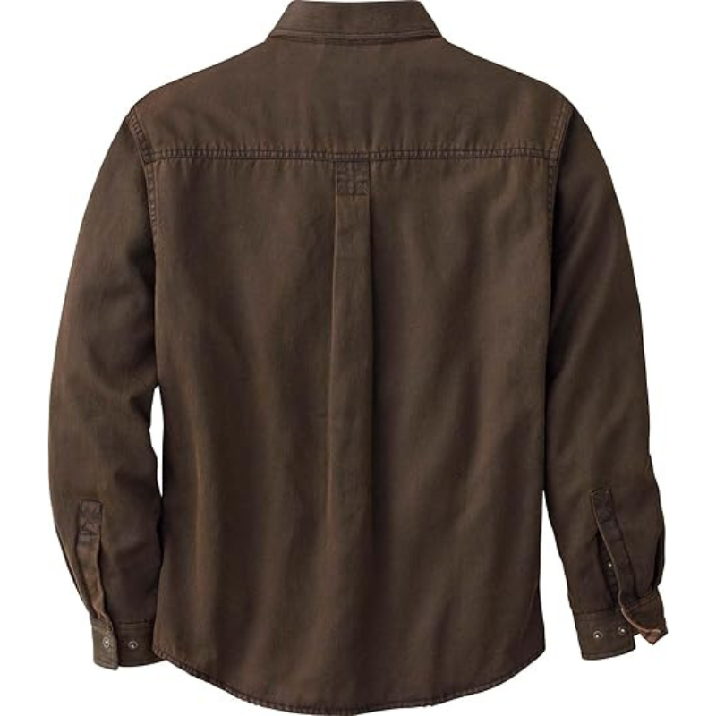 Mens Flannel Lined Shirt Jacket Waxed Cotton Water Resistant