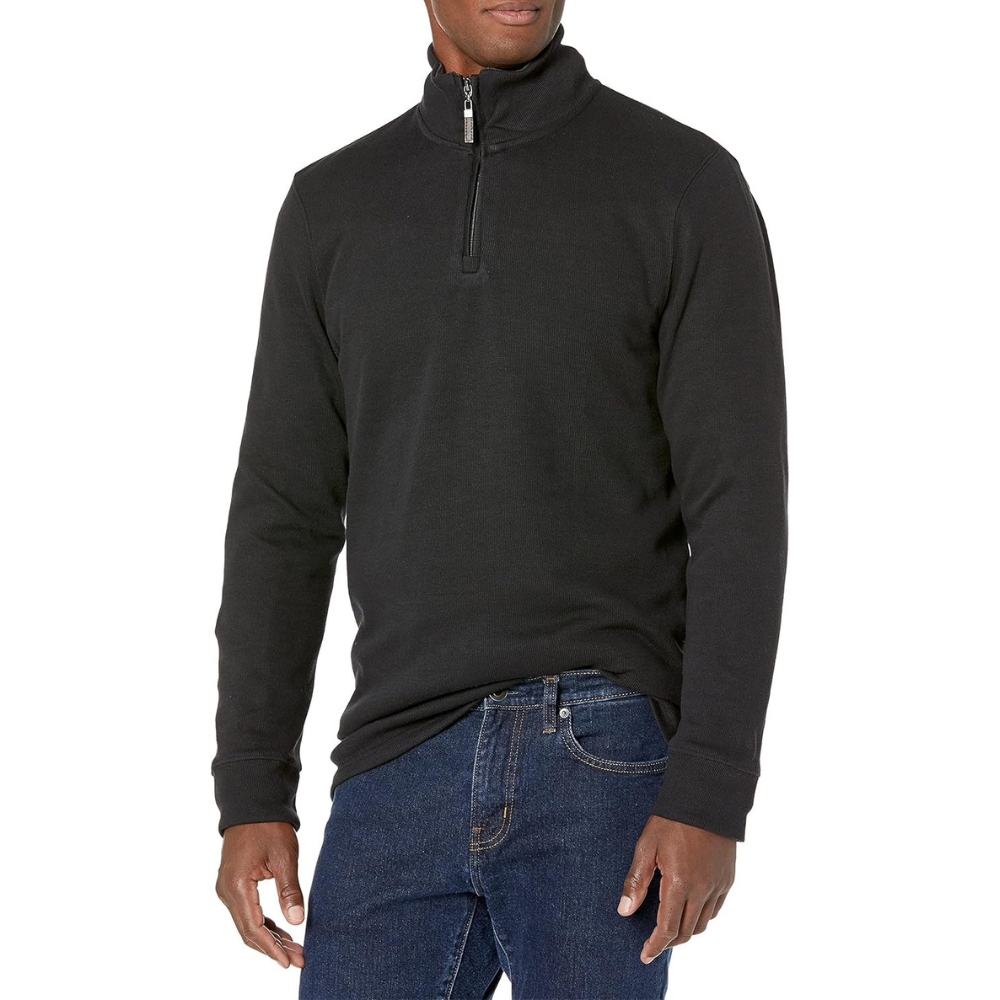 Quarter Zip French Rib Knit Sweater